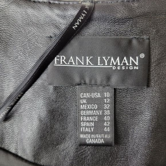 Frank Lyman Faux Leather Open Front Jacket Black 10 - Picture 6 of 12